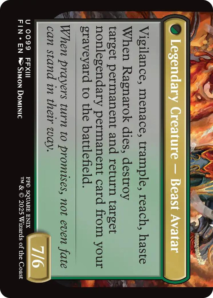vanille final fantasy mtg Fang, Fearless l'Cie [FINAL FANTASY]