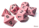 Opaque: Polyhedral Pastel Pink/black (7-Dice Set)