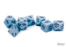 Opaque: Polyhedral Pastel Blue/black (7-Dice Set)