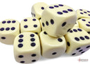 Opaque: 16mm D6 Pastel Yellow/black (12 Dice)