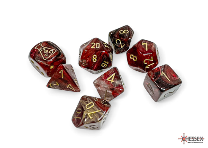 Lab Dice 8 Borealis: Cosmos/gold 7-Die Set (with bonus die)