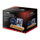 Ultra PRO: Display - Hockey Puck & Card Wood Base (Light Wood Gold)
