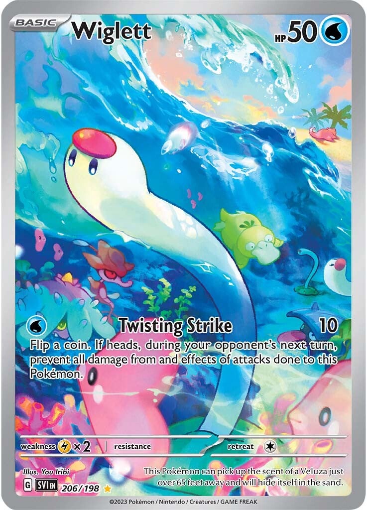 wiglett pokemon card price Wugtrio 057/198 - Scarlet & Violet - Evolution 3 Set Paradox Rift Singles Wiglett (206/198) [Scarlet & Violet: