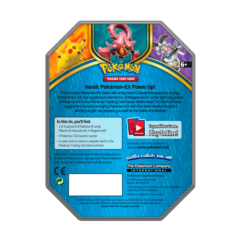 XY: Steam Siege - Battle Heart Tin (Pikachu-EX) XY: Steam Siege - Battle Heart Tin (Pikachu-EX)