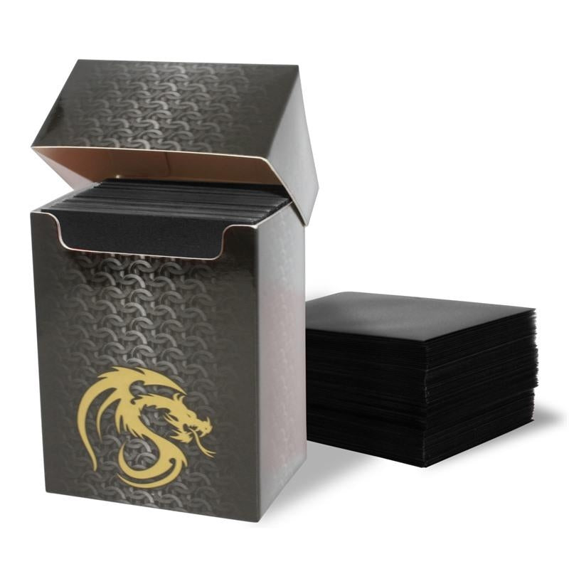 Image for Deck Guards Double Matte Standard - Black (80-Pack) [BCW Card Sleeves]