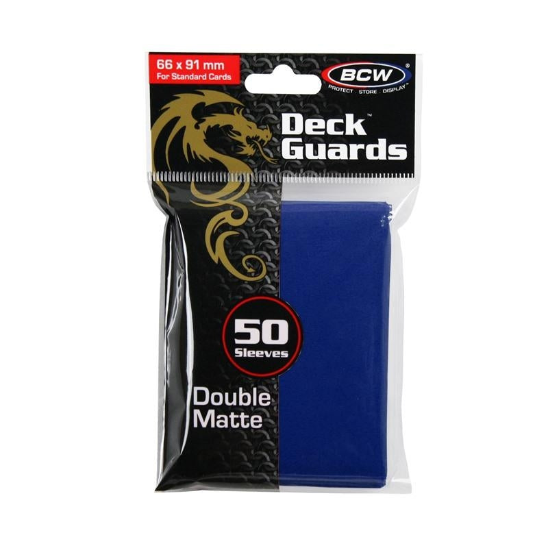 Image for Deck Guards Double Matte Standard - Blue (50-Pack) [BCW Card Sleeves]