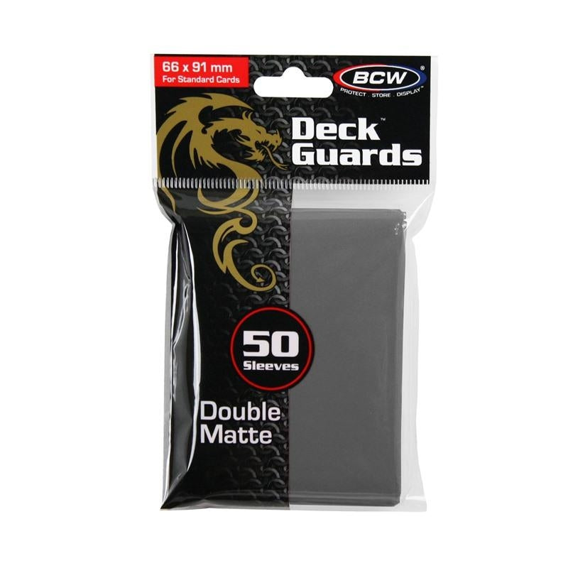 Image for Deck Guards Double Matte Standard - Grey (50-Pack) [BCW Card Sleeves]