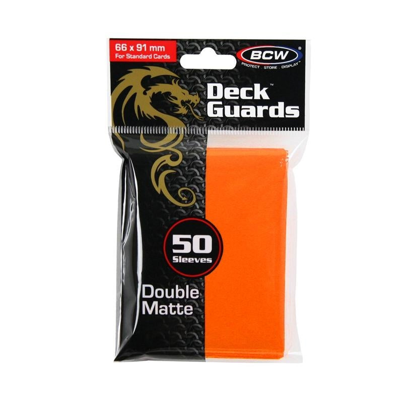 Image for Deck Guards Double Matte Standard - Orange (50-Pack) [BCW Card Sleeves]