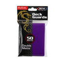 Image for Deck Guards Double Matte Standard - Purple (50-Pack) [BCW Card Sleeves]