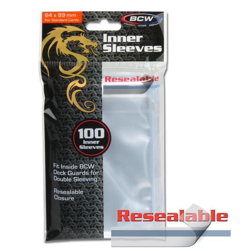 Image for Resealable Inner Sleeves Standard - Clear (100-Pack) - Card Sleeves