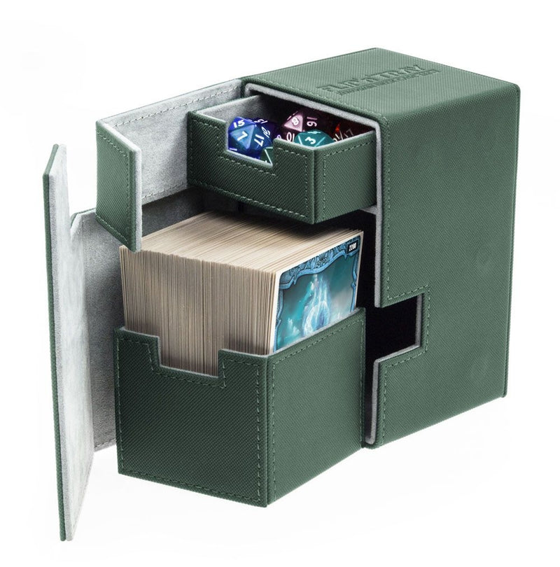 Image for Flip 'n' Tray Deck Case XenoSkin - Green (Holds 100+) [Ultimate Guard Deck Boxes]