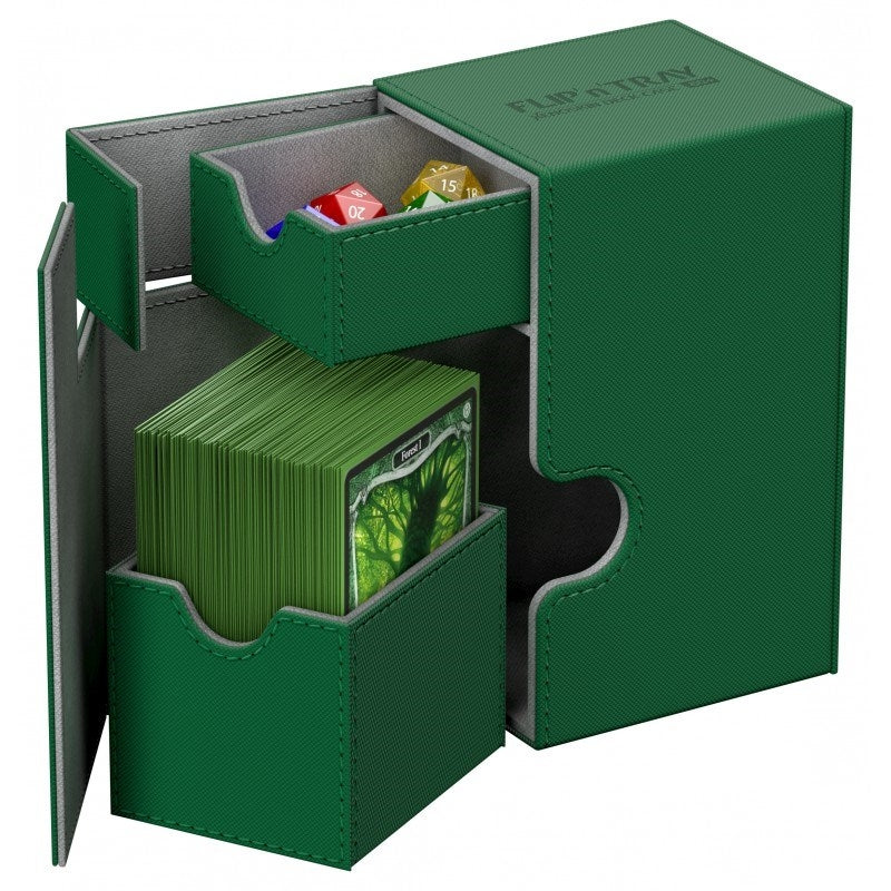 Image for Flip 'n' Tray Deck Case XenoSkin - Green (Holds 80+) [Ultimate Guard Deck Boxes]