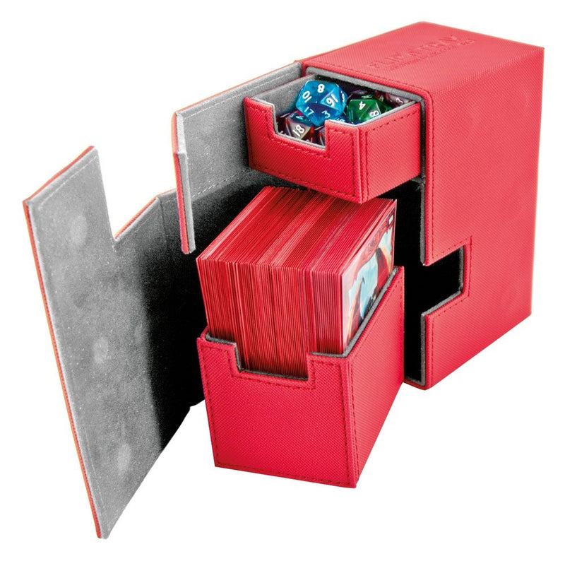 Image for Flip 'n' Tray Deck Case XenoSkin - Red (Holds 80+) [Ultimate Guard Deck Boxes]
