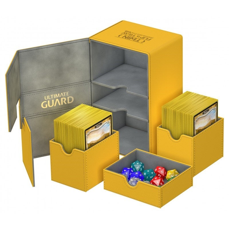 Image for Twin Flip 'n' Tray Deck Case - Amber (Holds 160+) [Ultimate Guard Deck Boxes]