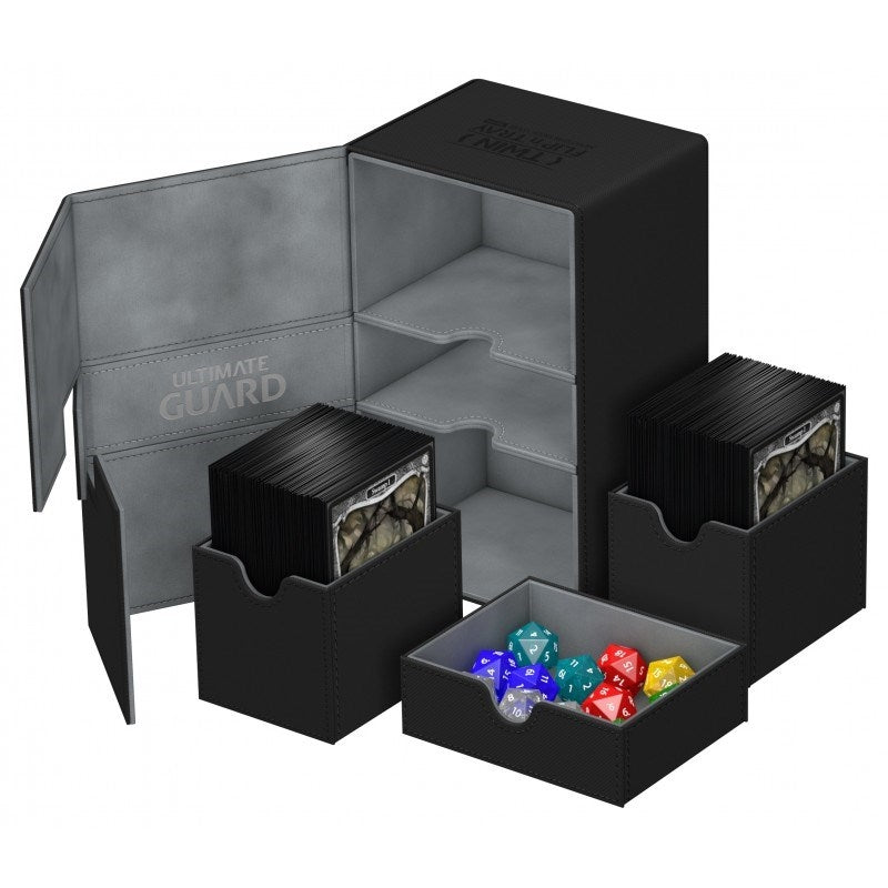 Image for Twin Flip 'n' Tray Deck Case - Black (Holds 160+) [Ultimate Guard Deck Boxes]