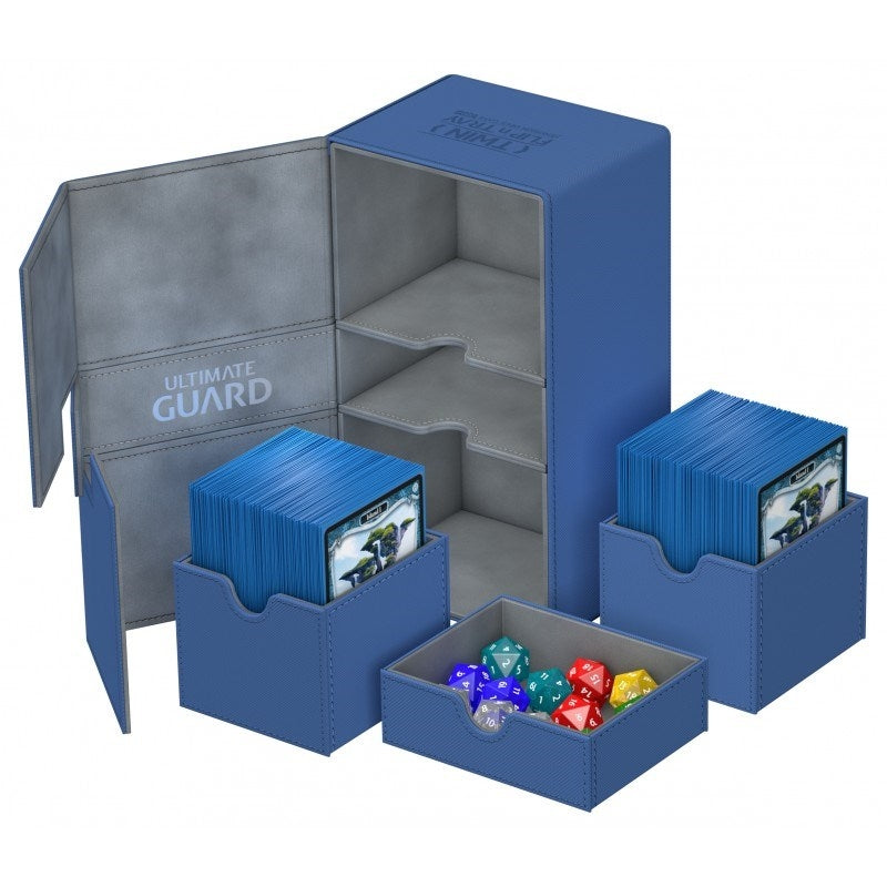 Image for Twin Flip 'n' Tray Deck Case - Blue (Holds 200+) [Ultimate Guard Deck Boxes]