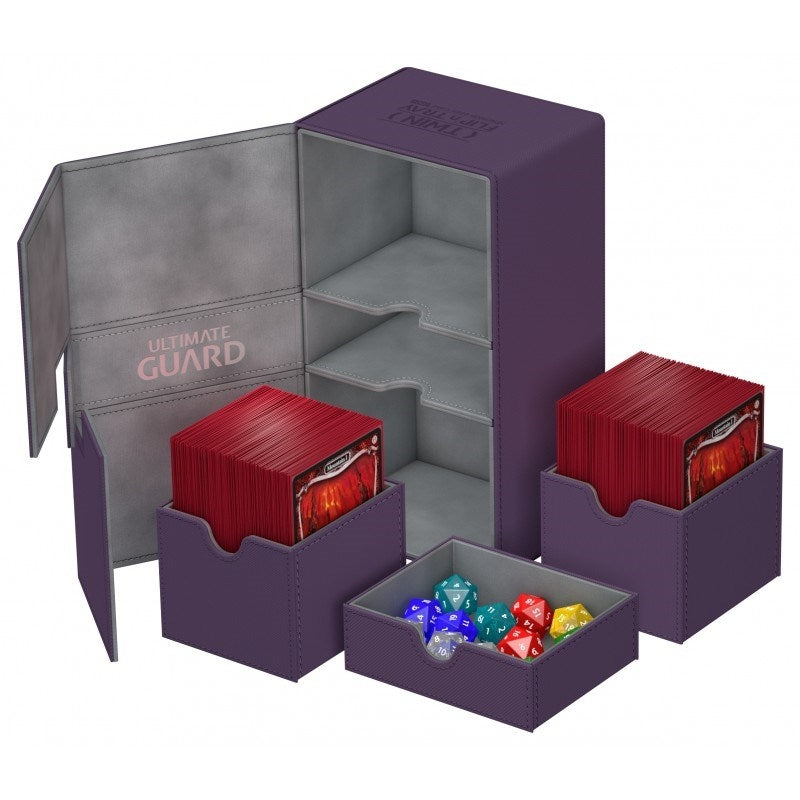 Image for Twin Flip 'n' Tray Deck Case - Purple (Holds 200+) [Ultimate Guard Deck Boxes]