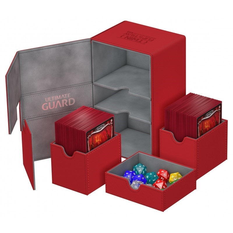 Image for Twin Flip 'n' Tray Deck Case - Red (Holds 160+) [Ultimate Guard Deck Boxes]