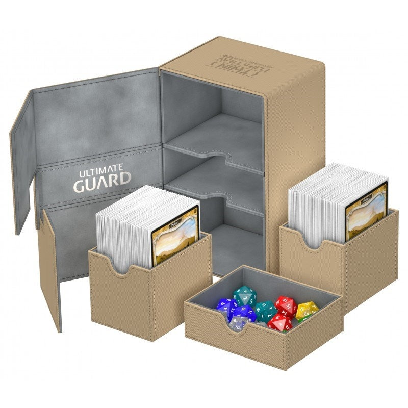 Image for Twin Flip 'n' Tray Deck Case - Sand (Holds 160+) [Ultimate Guard Deck Boxes]