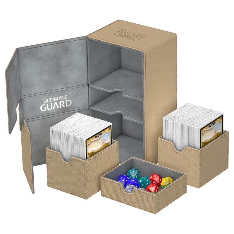 Image for Twin Flip 'n' Tray Deck Case - Sand (Holds 200+) [Ultimate Guard Deck Boxes]