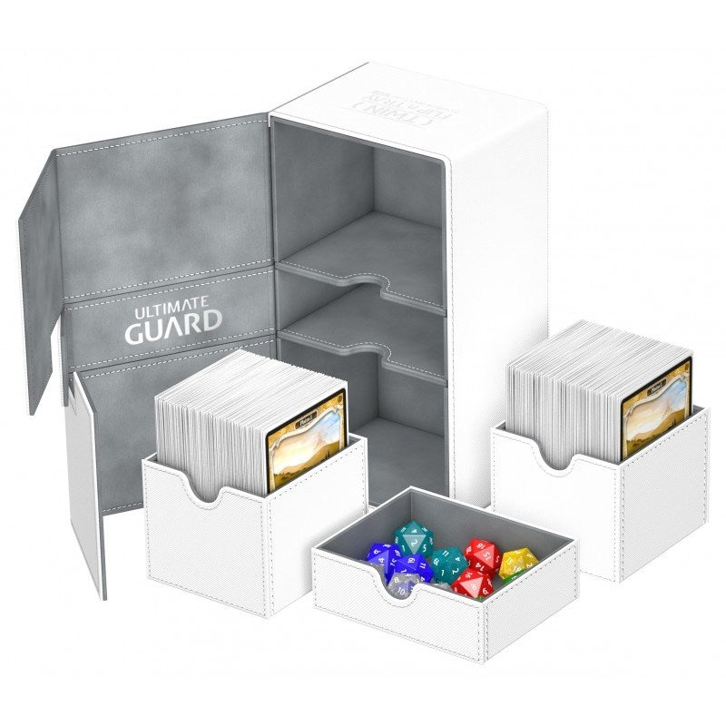 Image for Twin Flip 'n' Tray Deck Case - White (Holds 200+) [Ultimate Guard Deck Boxes]