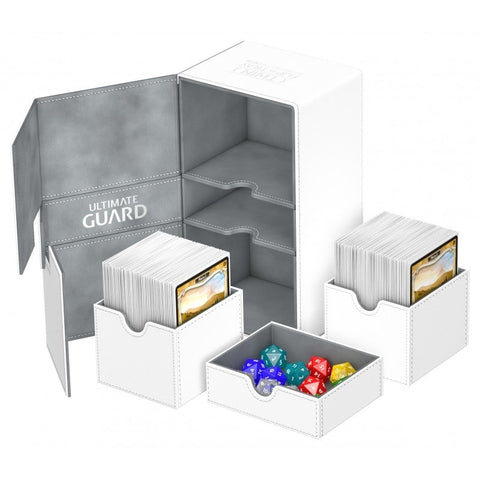 Image for Twin Flip 'n' Tray Deck Case - White (Holds 200+) [Ultimate Guard Deck Boxes]