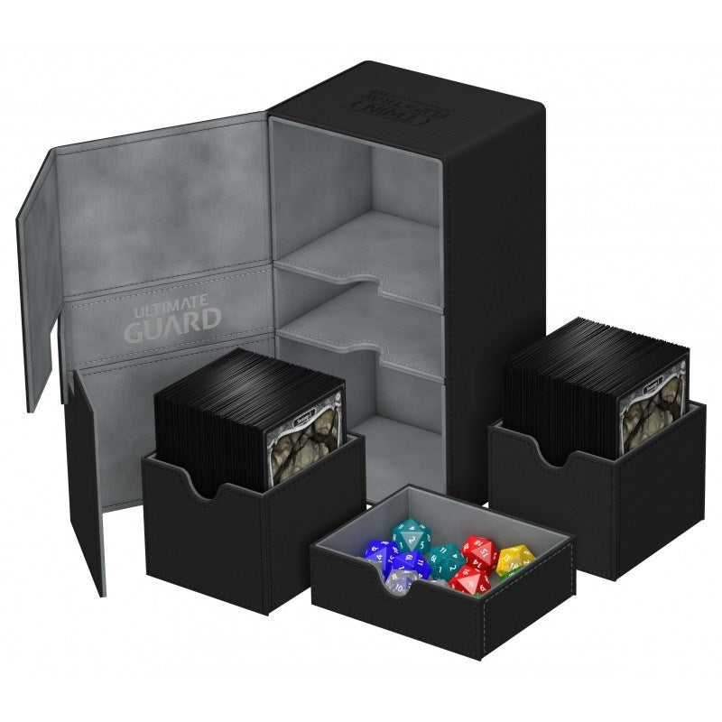 Image for Twin Flip 'n' Tray Deck Case - Black (Holds 200+) [Ultimate Guard Deck Boxes]