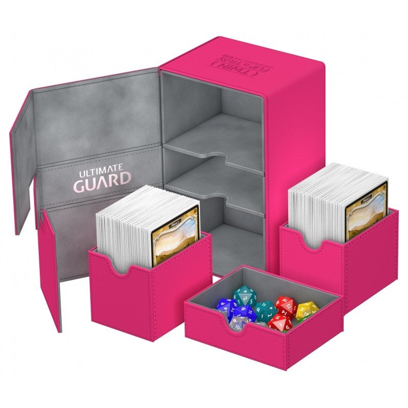 Image for Twin Flip 'n' Tray Deck Case - Pink (Holds 160+) [Ultimate Guard Deck Boxes]