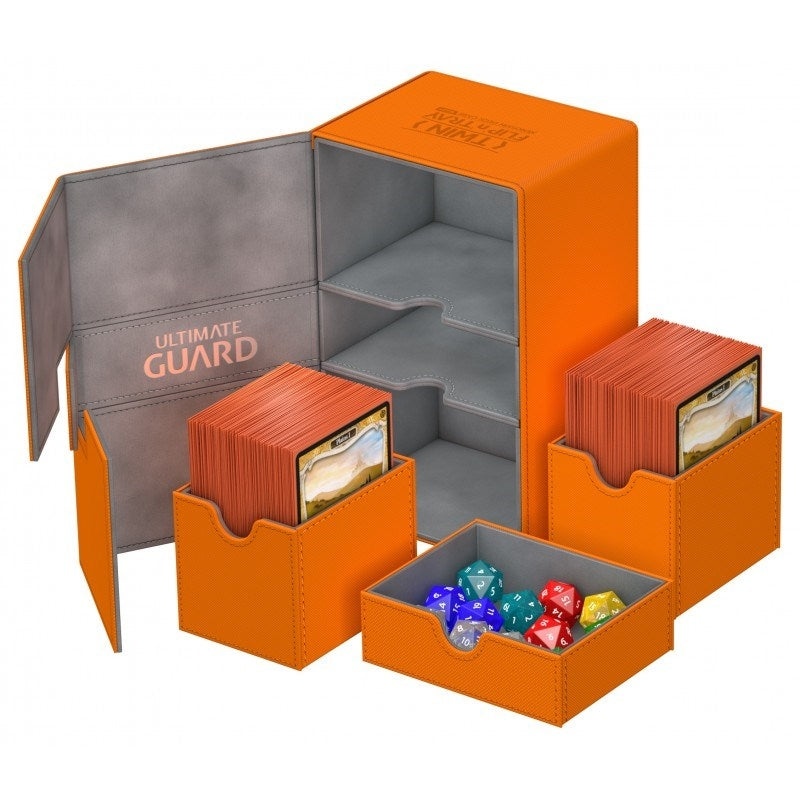 Image for Twin Flip 'n' Tray Deck Case - Orange (Holds 160+) [Ultimate Guard Deck Boxes]