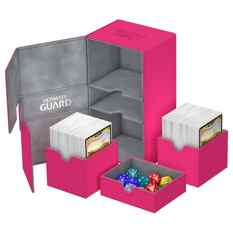 Image for Twin Flip 'n' Tray Deck Case - Pink (Holds 200+) [Ultimate Guard Deck Boxes]