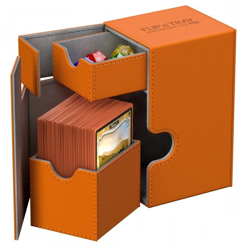 Image for Flip 'n' Tray Deck Case XenoSkin - Orange (Holds 80+) [Ultimate Guard Deck Boxes]