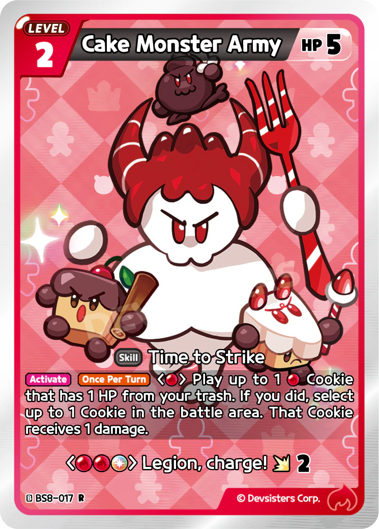 Image for Cake Monster Army (BS8-017) [Land of Fire & Ruin, Realm of Apathy] - CookieRun: Braverse TCG