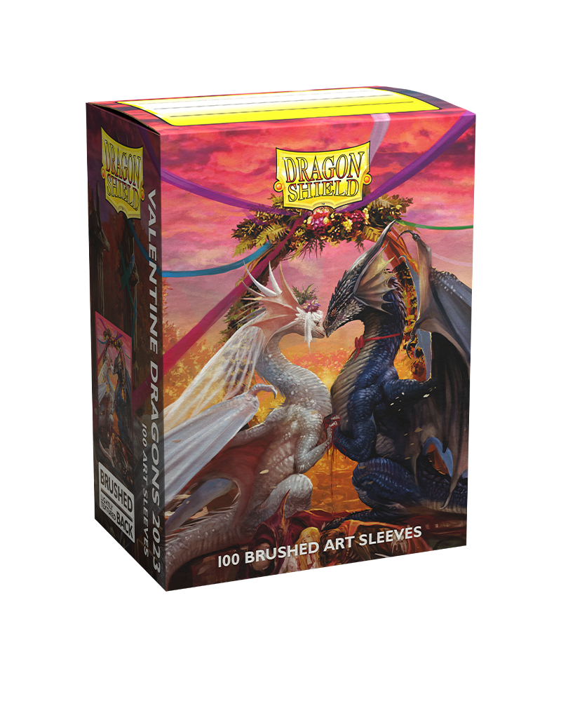 Dragon Shield: Standard 100ct Brushed Art Sleeves - Valentine Dragons (2023)