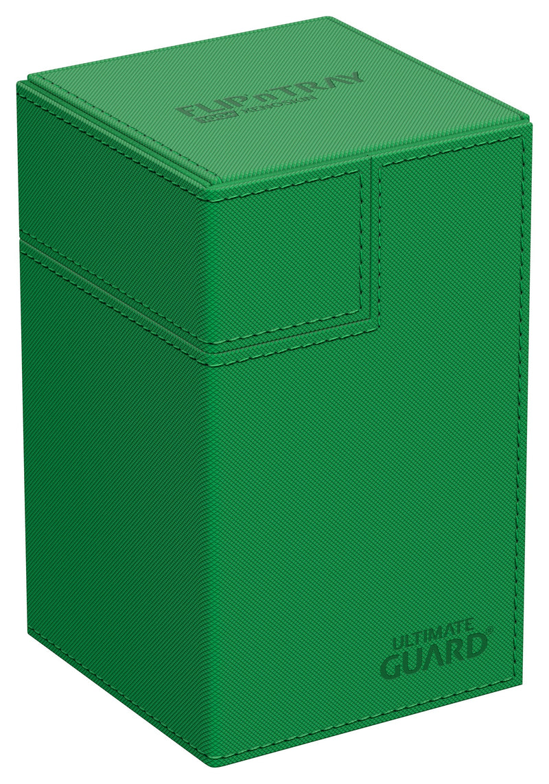 Image for Flip 'n' Tray XenoSkin Monocolor - Green (Holds 100+) [Ultimate Guard Deck Boxes]