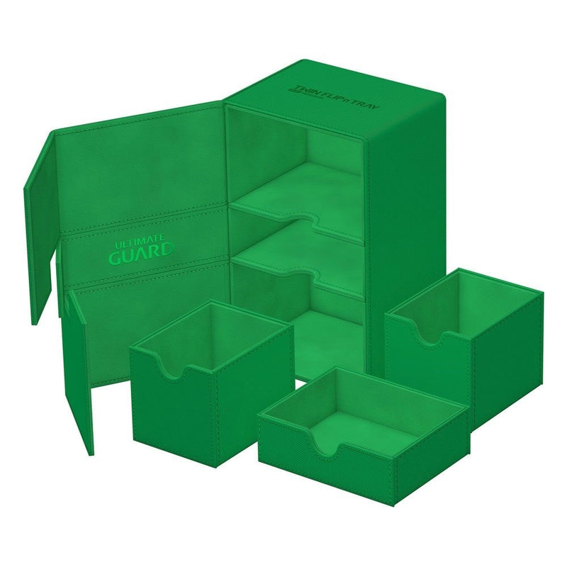 Image for Twin Flip`n`Tray XenoSkin Monocolor - Green (Holds 160+) [Ultimate Guard Deck Boxes]