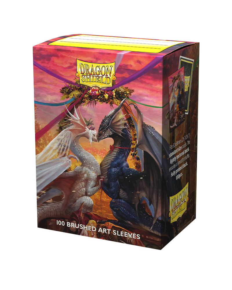 Dragon Shield: Standard 100ct Brushed Art Sleeves - Valentine Dragons (2023)