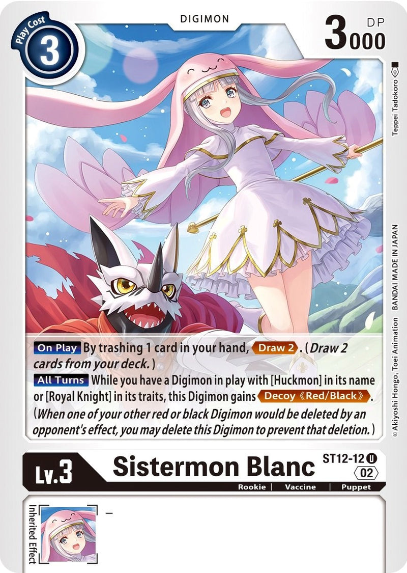 jesmon digimon card game Sistermon Blanc [ST12-12] [Starter Deck: Jesmon]