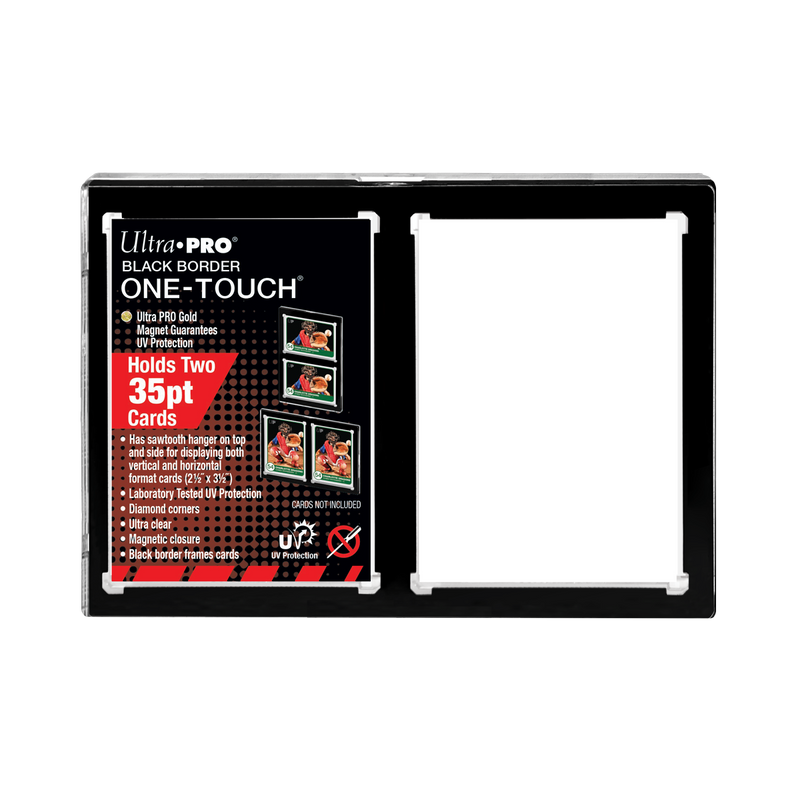 Ultra PRO: UV One-Touch Magnetic Holder - 35pt (2-Card Black Border)