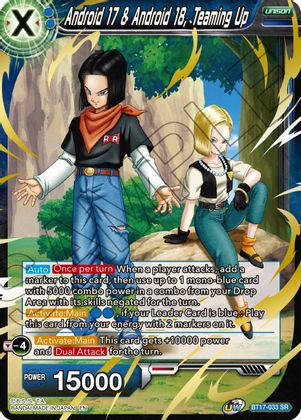 dragon ball super card game bt17 Android 17 & Android 18, Teaming Up (BT17-033) [Ultimate Squad]