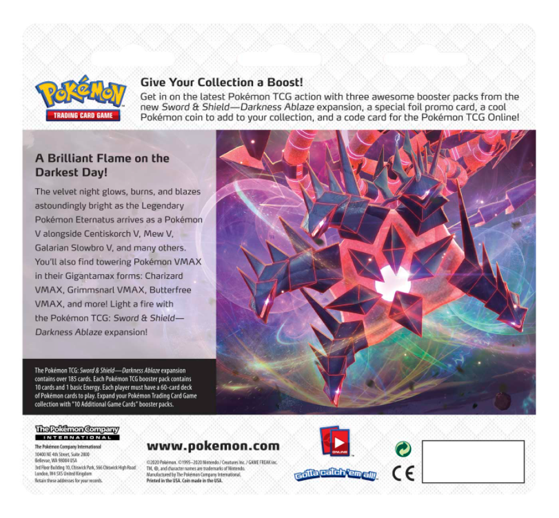 Sword & Shield: Darkness Ablaze - 3-Pack Blister (Eevee) Sword & Shield: Darkness Ablaze - 3-Pack Blister (Eevee)