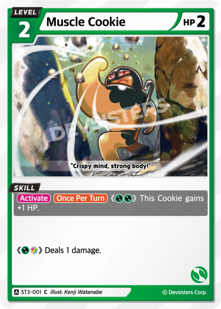 Image for Muscle Cookie (ST3-001) [Starter Deck GREEN] - CookieRun: Braverse TCG