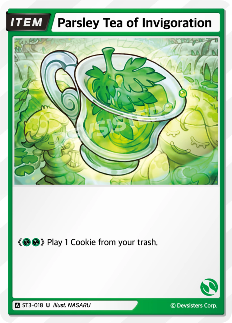Image for Parsley Tea of Invigoration (ST3-018) [Starter Deck GREEN] - CookieRun: Braverse TCG