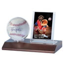 Ultra PRO: Display - Baseball & Card Wood Base (Dark Wood Brown)