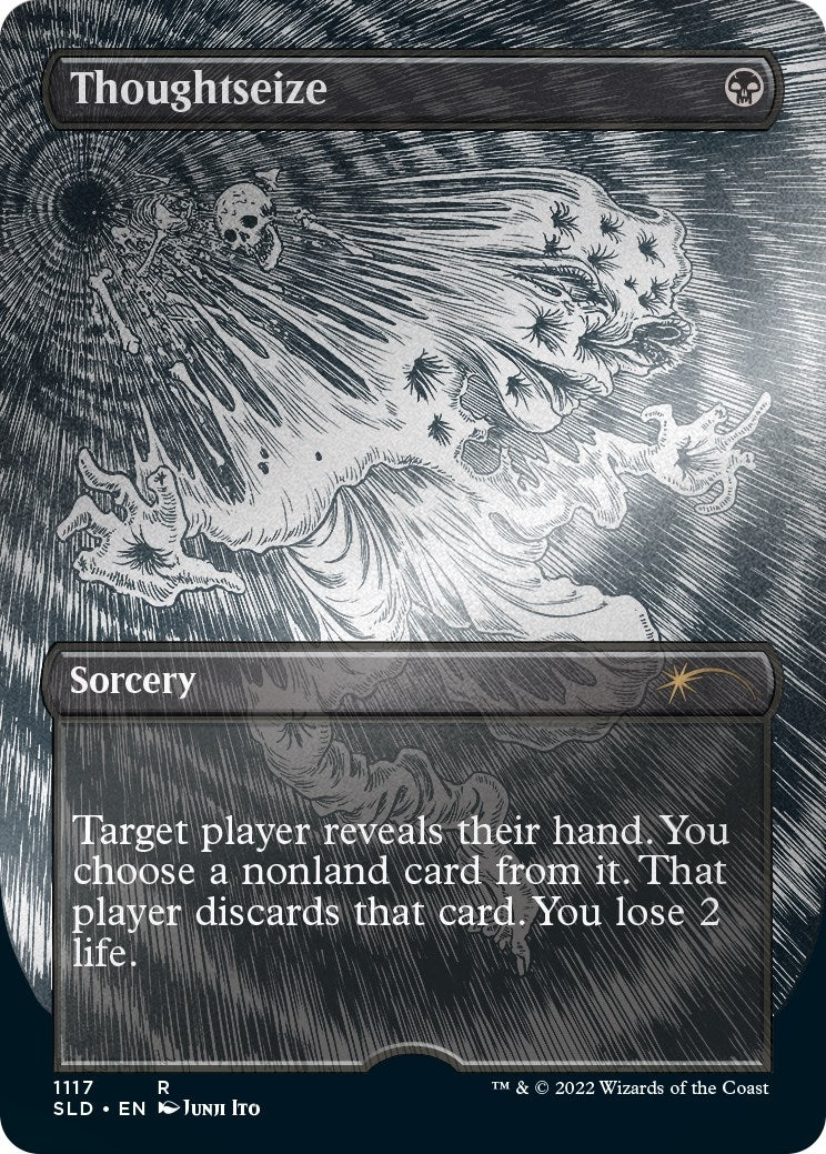 Thoughtseize (Borderless Etched Foil) [Secret Lair Drop Series]