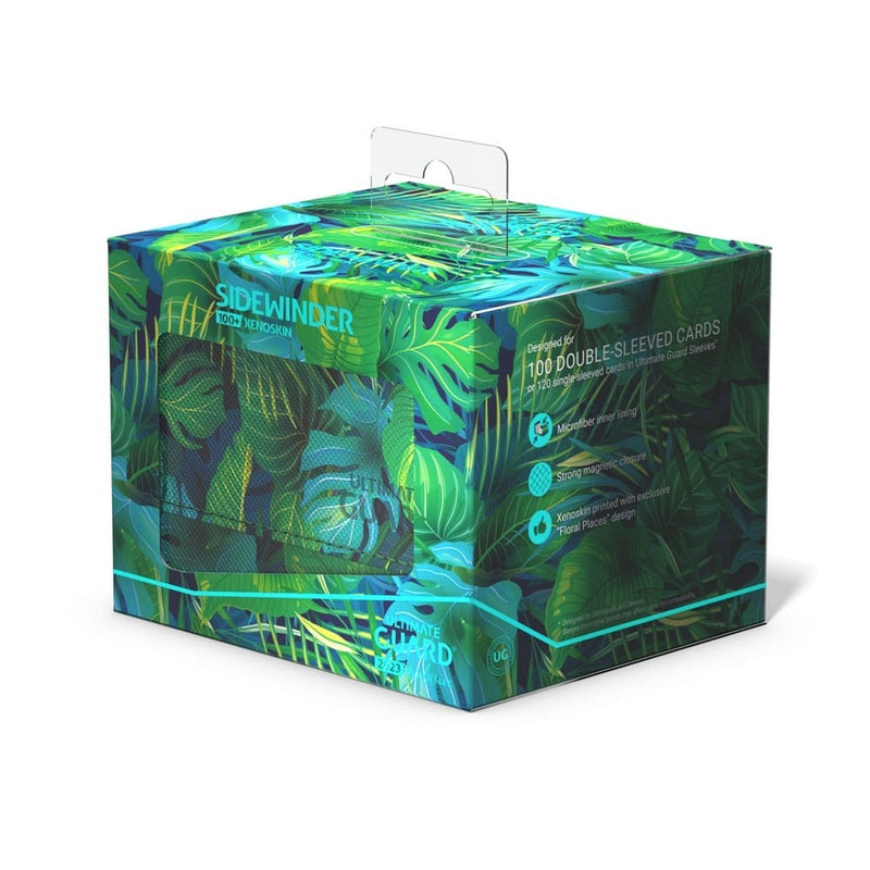 Image for Sidewinder 100+ Floral Places Deck Box - Rainforest Green [Ultimate Guard Deck Boxes]