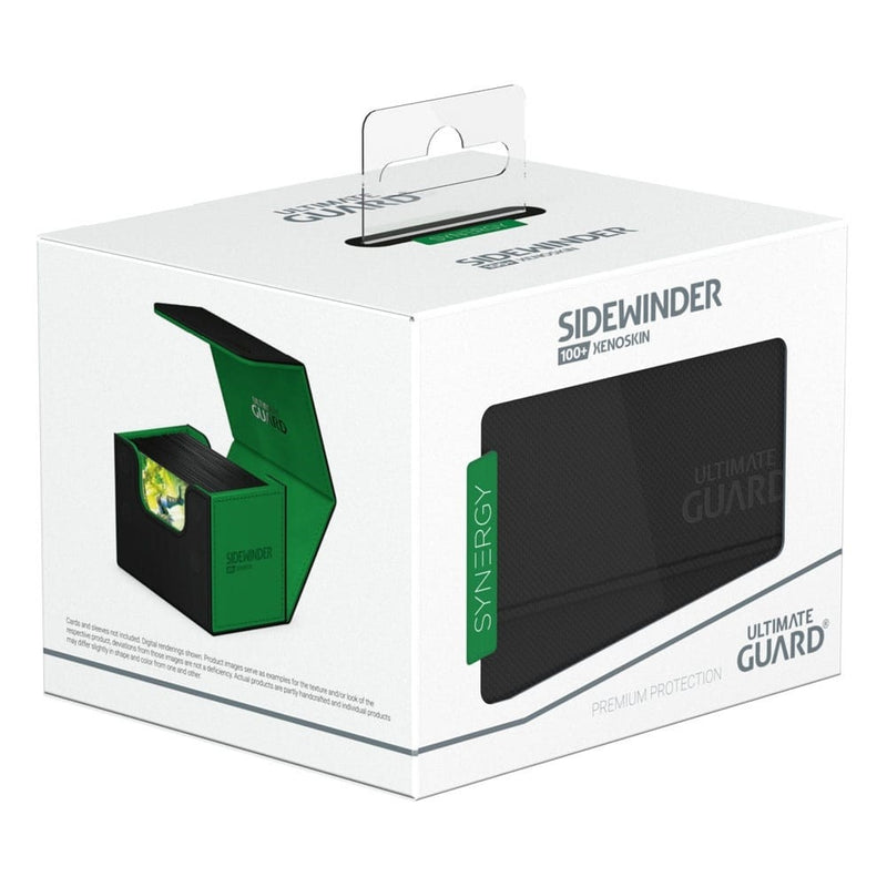 Image for Synergy Sidewinder Xenoskin Deck Case 100+ - Black/Green [Ultimate Guard Deck Boxes]