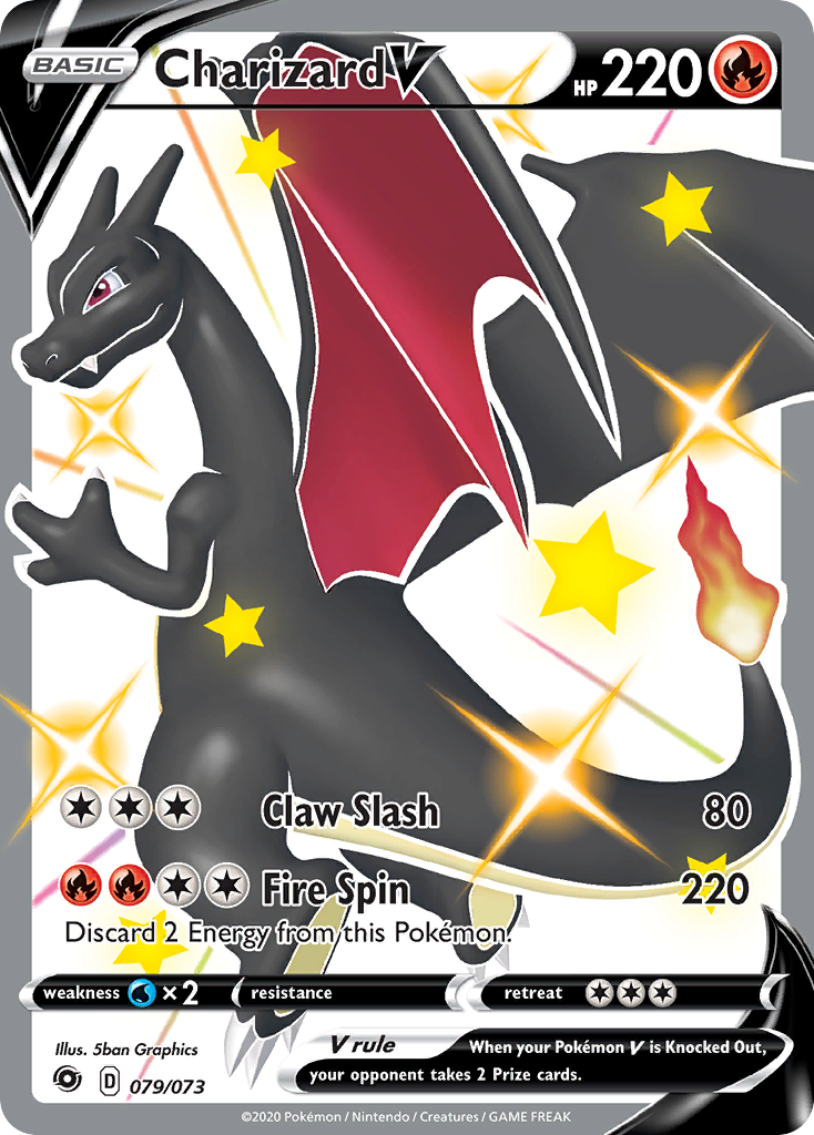 pokemon sword and shield cards charizard V (079/073) [Sword & Shield: Champion's Path] Wood Species:Wenge heroine edition the trusted official grading Cleanse Legends Italian |