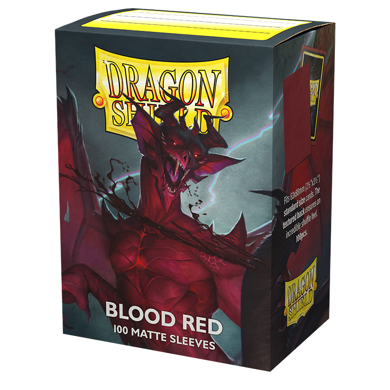 Dragon Shield: Standard 100ct Sleeves - Blood Red (Matte)