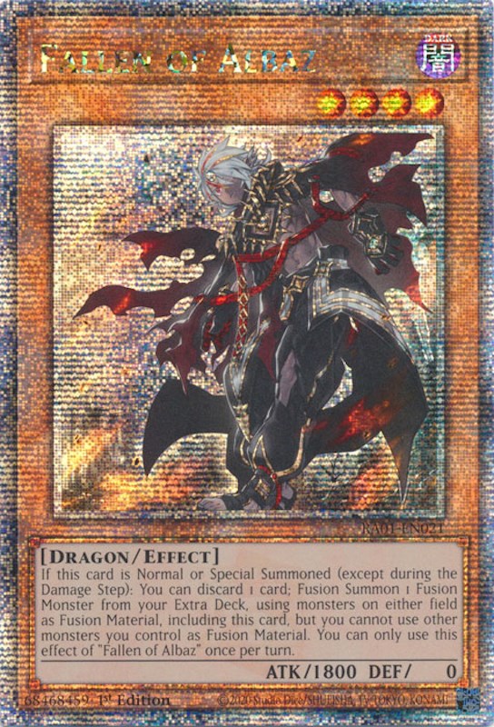 fallen of albaz deck yugioh Fallen of Albaz [RA01-EN021] Quarter Century Secret Rare