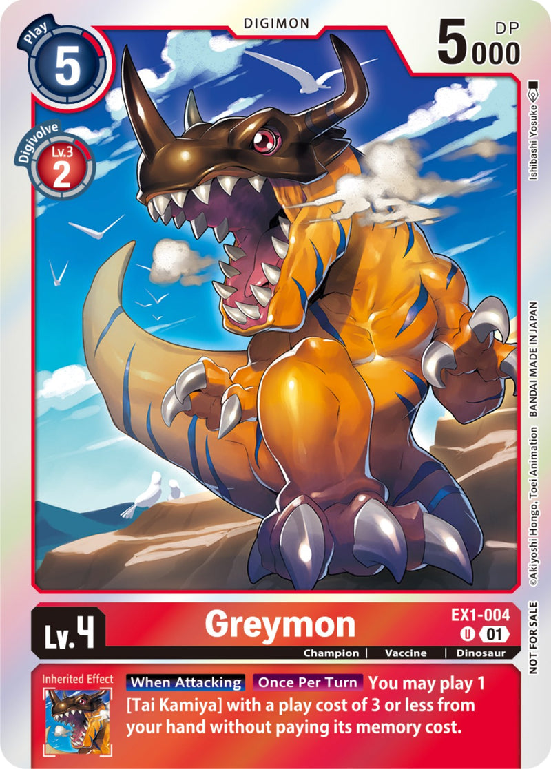 digimon card game greymon Greymon [EX1-004] (Blast Ace Double Pack Set) [Classic Collection]
